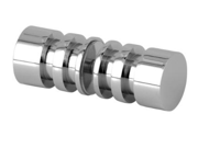 Double Pull Knob Set - Round - Polished Chrome